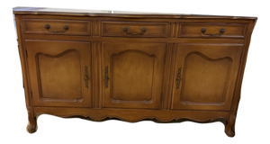 French Provincial Louis XV Style Buffet Sideboard
