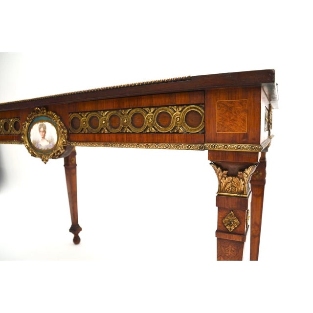 Antique French Inlaid Walnut Ormolu Mounted Desk, 1800s For Sale - Image 13 of 18