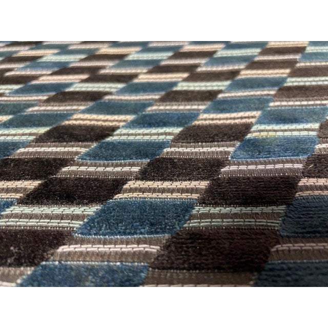 Stainless Steel and Velvet Chairs, 1970s, Set of 6 For Sale - Image 6 of 9