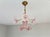 Vintage Murano Glass Ruffled Floral Pendant Light – Pink Swirl & Daisy Shades For Sale - Image 14 of 18