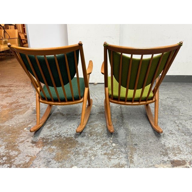 1980s Frank Reenskaug for Bramin Mobler Rocking Chairs, Circa 1960's, Pair For Sale - Image 5 of 12