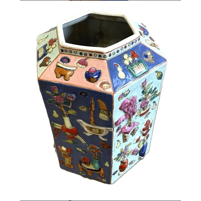 Early 20th Century Early 20th Century Chinese Famille Rose Vase For Sale - Image 5 of 8