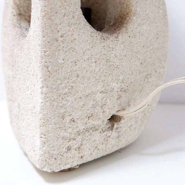 Mid-Century Limestone Owl Lamp by Albert Tormos, France, 1970s For Sale - Image 10 of 15