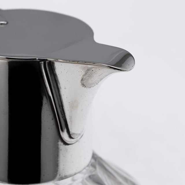 Antique German Silver Plated and Cut Glass Claret Jug from WMF, 1890s For Sale - Image 13 of 18