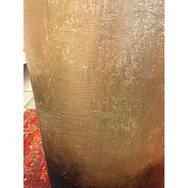 White Tall Plaster and Sculpting Material Vessel/ Urn For Sale - Image 8 of 10