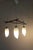 Metal Scandinavian Style 3-Flamed Ceiling Lamp in Teak and Glass Shade, 1960s For Sale - Image 7 of 12