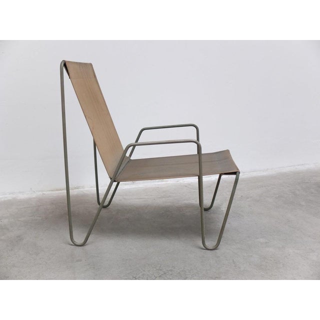 Set of Early Bachelor Chair with Ottoman by Verner Panton for Fritz Hansen, 1950s For Sale - Image 16 of 17