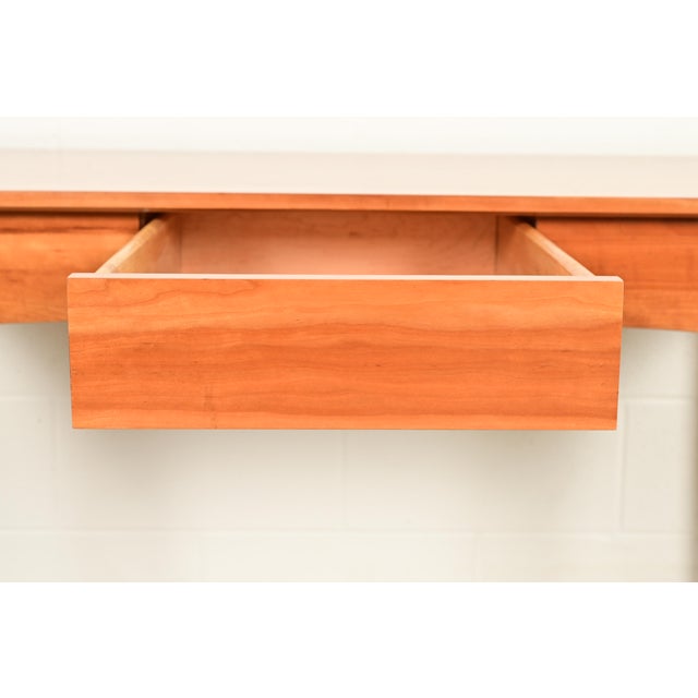 Brown Harden Furniture Arts and Crafts Shaker Solid Cherry Wood Writing Desk For Sale - Image 8 of 16