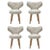 Set of 4 sheepskin wng chairs by mazo design dimensions: w 60 x d 50 x h 76 cm materials: oak, sheepskin. Also available:...