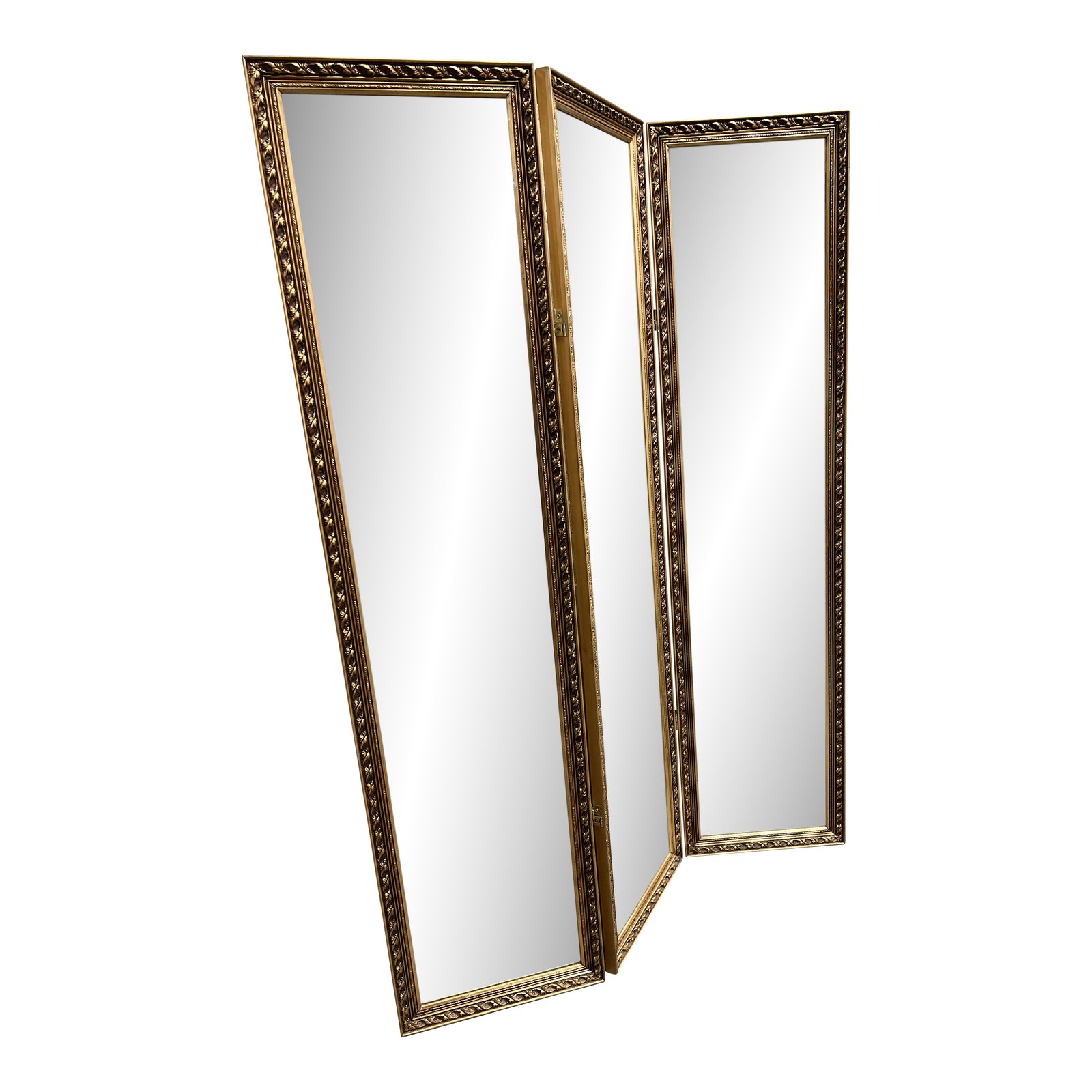 3 Panel Mirrored Screen Room Divider Chairish