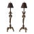 Pair Maitland Smith Brass & Iron Lizard Table Lamps For Sale