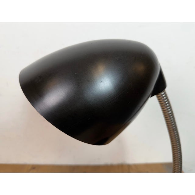 Vintage Brown Bakelite Gooseneck Table Lamp, 1960s For Sale - Image 4 of 18