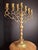 Metal Rare 19thC Antique Polish Brass Menorah Large 22.7" 7 Branch Synagogue Knops For Sale - Image 7 of 18