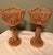 Bring timeless Mid-Century Modern charm to your home with this beautiful **set of two vintage natural rattan plant...