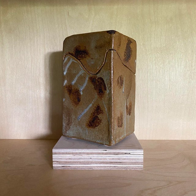 Ceramic Mid 20th Century Studio Ceramic Box With Lid For Sale - Image 7 of 12