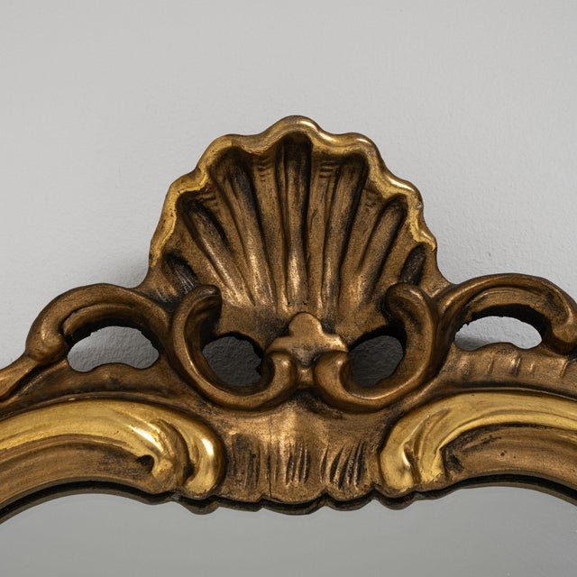 Baroque 19th Century France Baroque Gold Wood Mirror For Sale - Image 3 of 9
