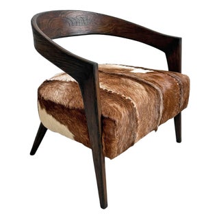 Deco Rustic Horseshoe Arm Chair For Sale