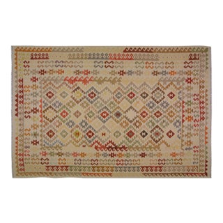 Afghan Hand Made Wool Maimana Kilim,6'5"x9'9" For Sale