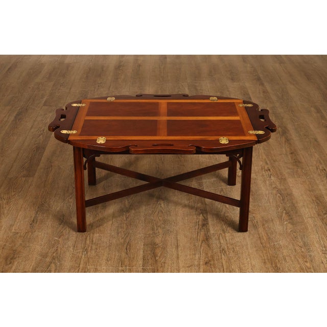 Chippendale Style Mahogany Butler's Tray Table For Sale - Image 17 of 18