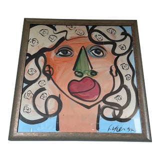 1970s My Dear Marilyn Monroe Abstract Painting by Peter Keil For Sale