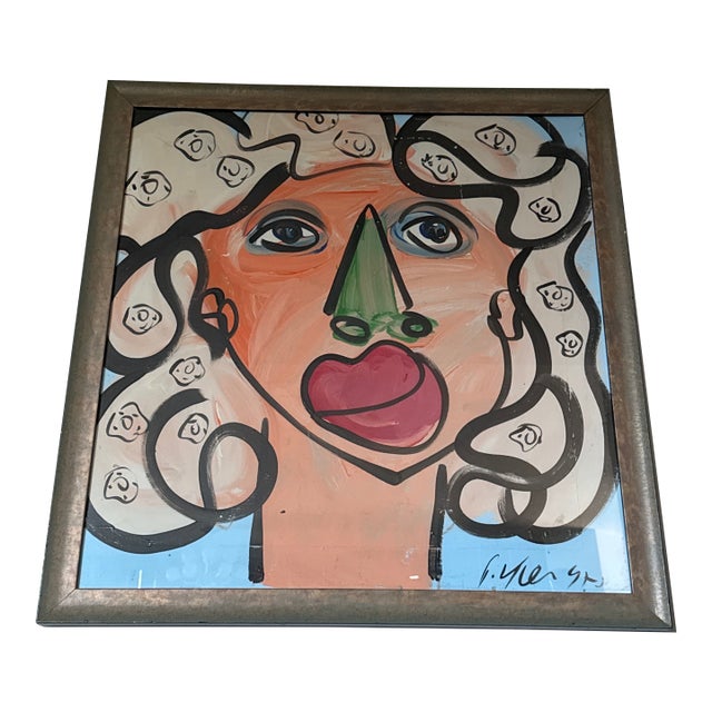 1970s My Dear Marilyn Monroe Abstract Painting by Peter Keil For Sale