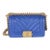 Blue Lambskin Chevron Quilted Small Boy Bag For Sale