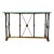 Vintage Hollywood Regency Brass and Glass Console Table With Bronze Supports For Sale