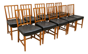 Modernist Model 620 Chairs in Walnut by Josef Frank for Svenskt Tenn, 1940s, Set of 10