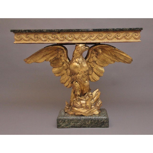 Antique Early 20th Century Gilt and Marble Top Console Table, 1920s For Sale - Image 3 of 15