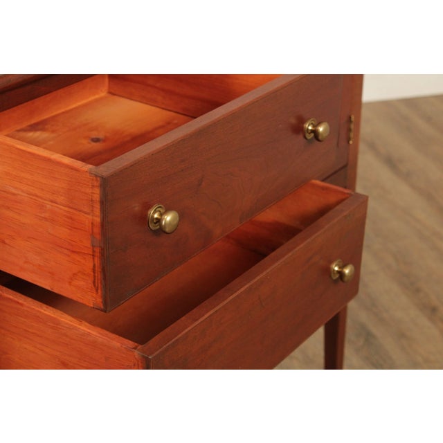 Richard Dimes Company Mid 20th Century Early American Style Custom Cherry Sideboard Server For Sale - Image 4 of 13