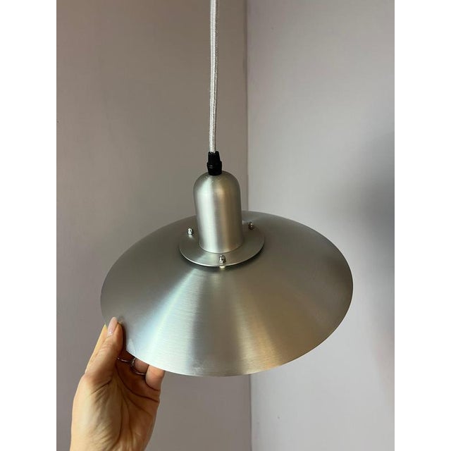 Metal Silver Pendant Lamp from Jeka For Sale - Image 7 of 11