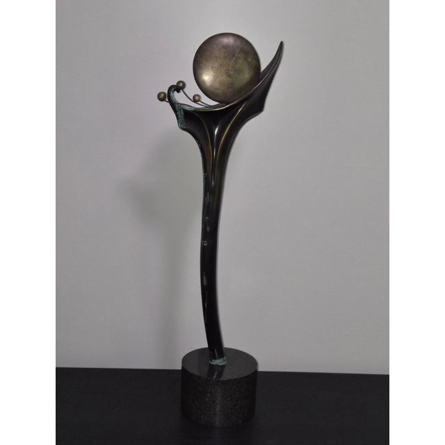 Abstract Heidi Hornberger "Integration" Bronze on Marble Sculpture For Sale - Image 3 of 14