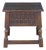 Antique English Jacobean Style Oak Carved Joint Stool Side End Table 18" For Sale