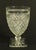 Glass Mid 1800's Set of 3 Pub Rummers Goblets Pressed Clear Glass Stemware, English For Sale - Image 7 of 12