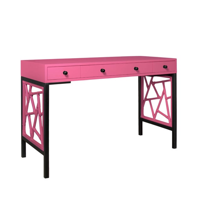 Tiffany Writing Desk - Pink For Sale - Image 9 of 9