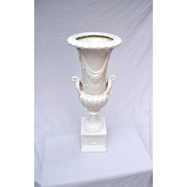 Monumental Ardalt Impero Blanco Pedestal Vase, Romanesque Design, 1950's, Italy, # 5929 For Sale In Philadelphia - Image 6 of 6