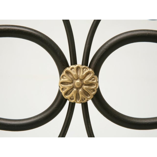 Metal Steel & Brass Fireplace Screen Without Mesh For Sale - Image 7 of 10