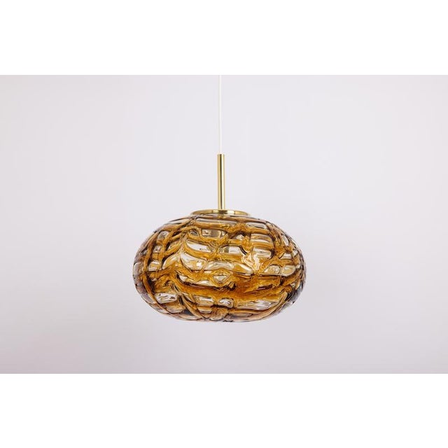 Metal Large Murano Ball Pendant Light from Doria, Germany, 1970s For Sale - Image 7 of 10