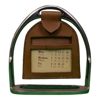 Abercrombie & Fitch Stirrup Perpetual Calendar Made in England For Sale