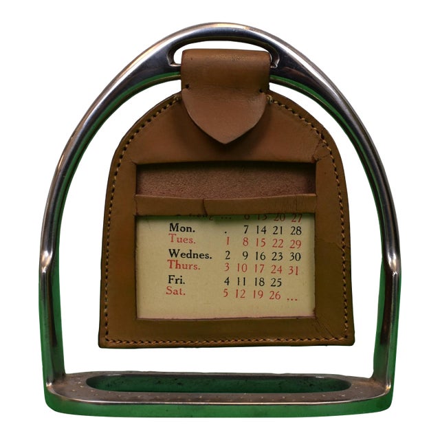 Abercrombie & Fitch Stirrup Perpetual Calendar Made in England For Sale