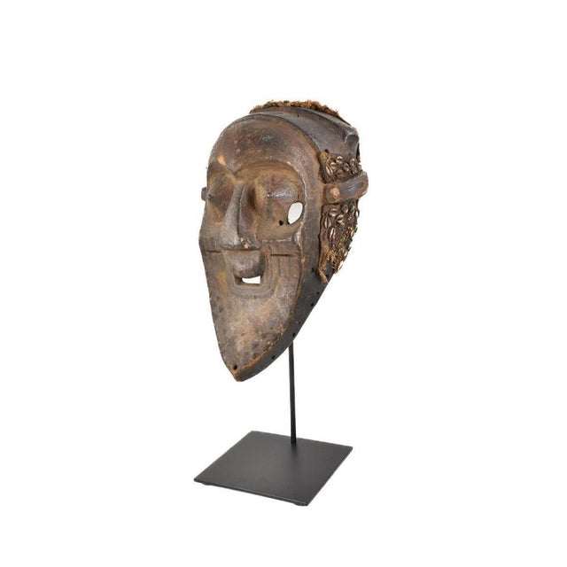 Early 20th Century Kuba Beaded Mask on Custom Stand For Sale In Denver - Image 6 of 8