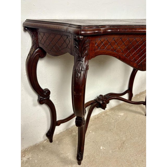 Italian Rococo Style Carved Console Table, Early 20th Century For Sale - Image 6 of 15