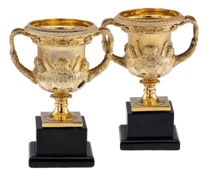 20th Century British Silver-Gilt Warwick Vases from Asprey, 1914, Set of 2