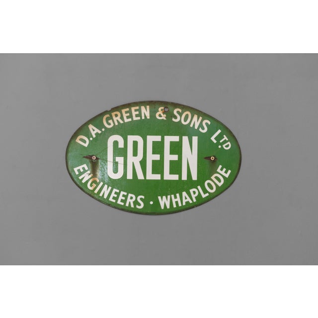 Antique Green Sign, 1900 For Sale - Image 6 of 6