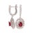 Roshe Jewels Ruby Earrings, 3.55 Carats Ruby and Diamond Earrings in 14K Gold These earrings have 2 Natural Oval Cut...