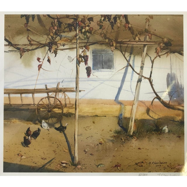 Giclée print on watercolor paper of an original water color painting. The piece is mounted on foam core. Hand singed and...