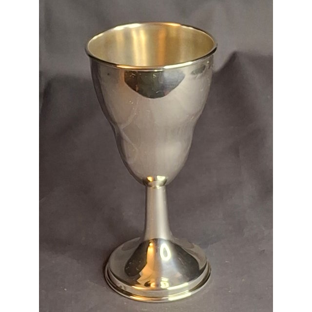 Vintage Italian .800 Solid Silver Kiddush Cup Goblet – Grape Motif, Circa 1950s For Sale - Image 11 of 15