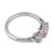 Mid 20th Century Pink and White Diamond Platinum Tree Stone Ring, Size 6.25 For Sale - Image 4 of 6