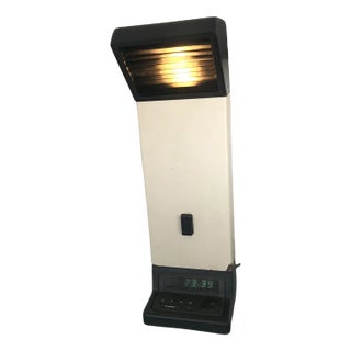 Table Lamp With Alarm Clock, 1970s For Sale