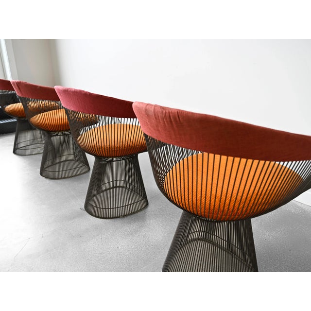 Vintage Warren Platner Bronze Dining Chairs for Knoll International - Set of Four For Sale - Image 10 of 17